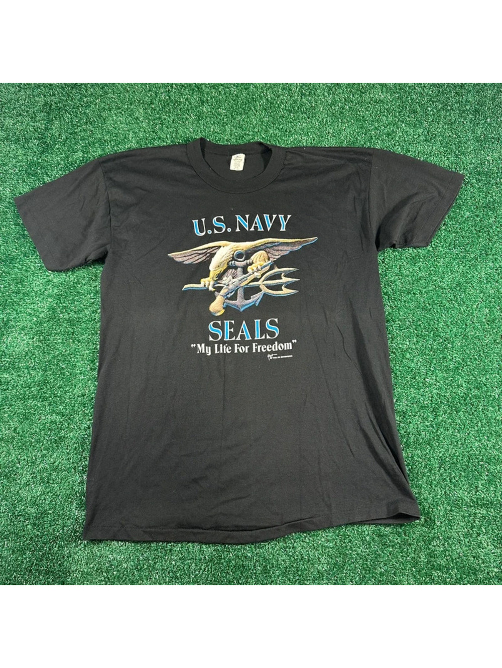 Vintage 1988 navy seals military single stitch short sleeve shirt size xl